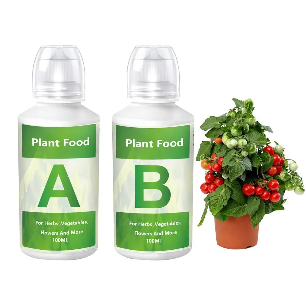 Fertilizante hidropónico AB Solution Set Alimento para plantas de jardín hidropónico Fertilizante para plantas Flores Hortalizas Nutrientes