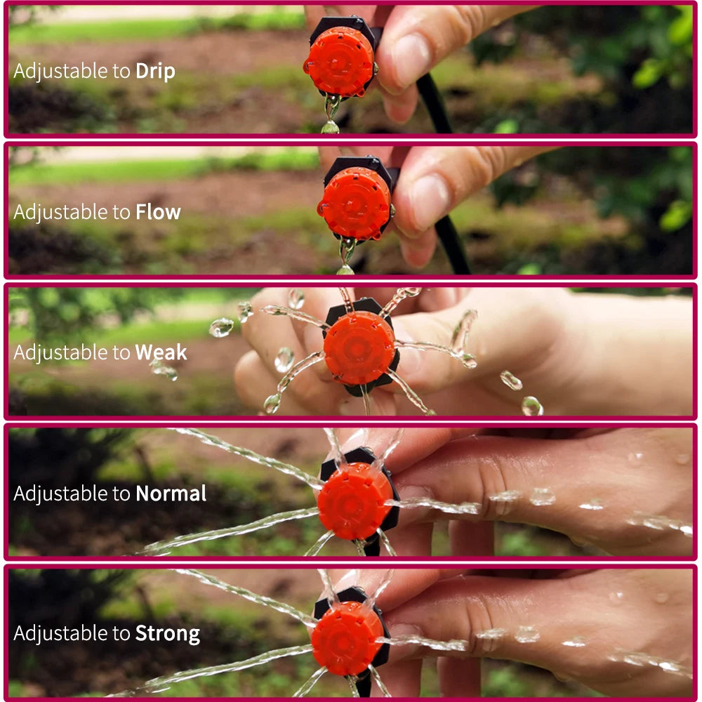 Sistema de riego por goteo OASIS , sistema de riego automático para jardín, manguera de jardín con microgoteo y goteros ajustables.