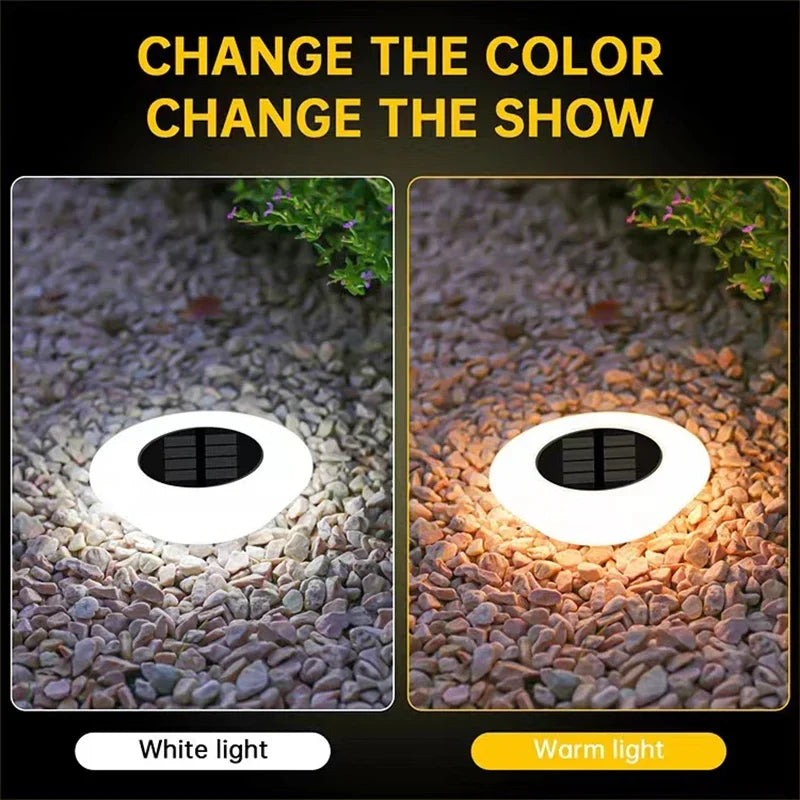 Luces solares para exteriores, impermeables, con enchufe a tierra, lámparas cálidas para jardín, paisaje, camino, entrada