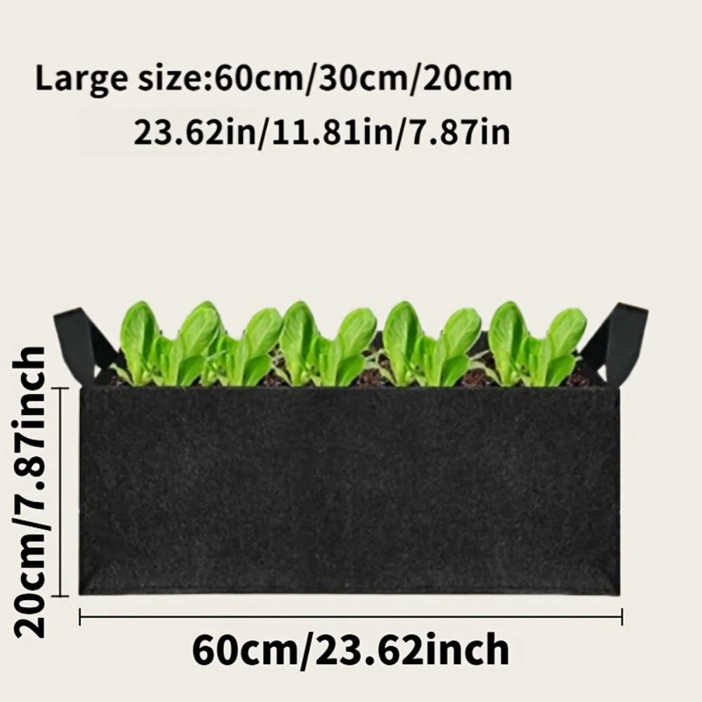 Bolsa de cultivo cuadrada transpirable, cubo de cultivo de tela no tejida con diseño de control de raíces, ahorra espacio y es plegable para una jardinería versátil.