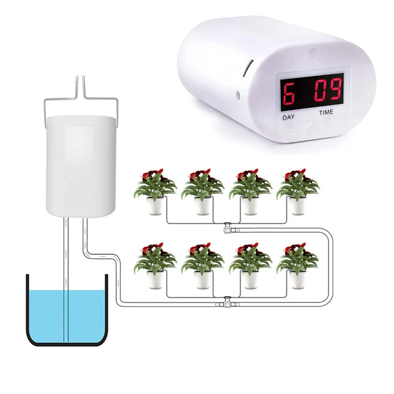 Kits de autorriego , riego por goteo inteligente, kits de sistema de riego automático, dispositivo de riego para plantas con estaca, gotero de agua