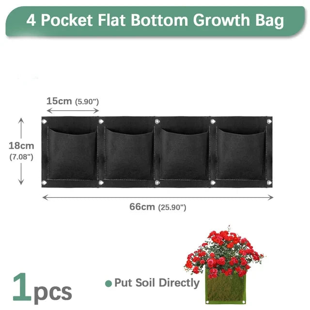 Bolsa de cultivo colgantes de pared para macetas de flores, macetas para jardín, macetas verticales para suculentas, decoración del hogar