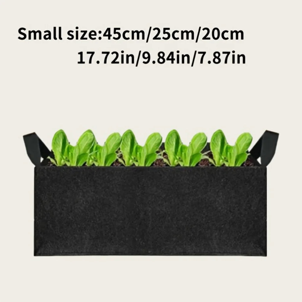 Bolsa de cultivo cuadrada transpirable, cubo de cultivo de tela no tejida con diseño de control de raíces, ahorra espacio y es plegable para una jardinería versátil.