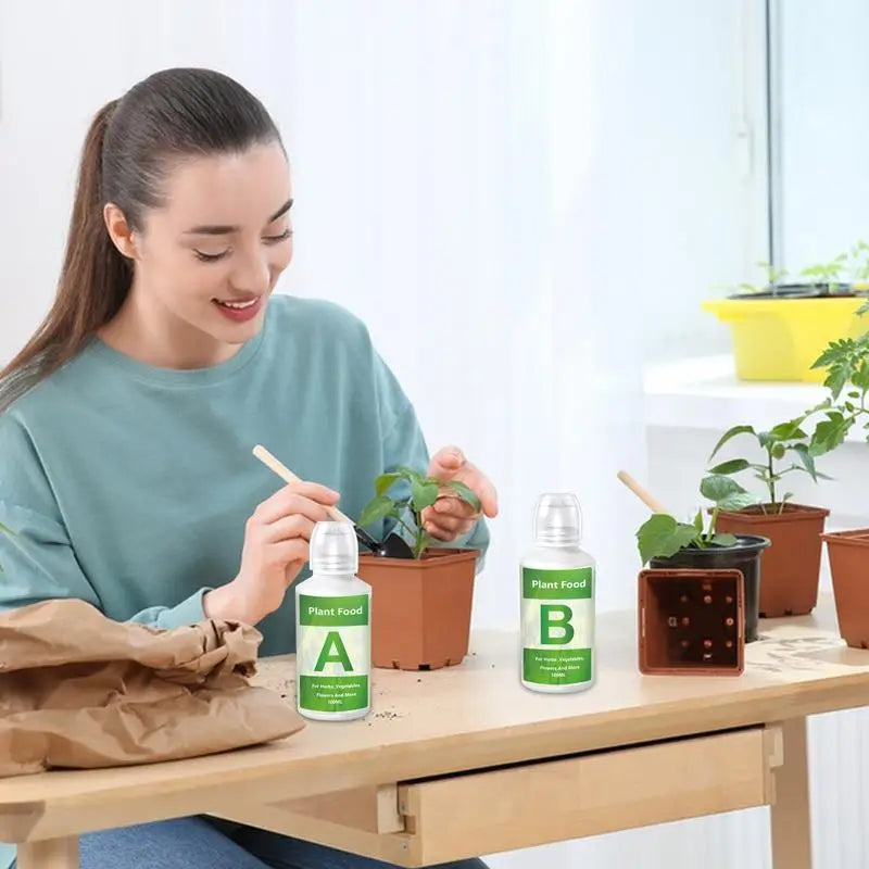 Fertilizante hidropónico AB Solution Set Alimento para plantas de jardín hidropónico Fertilizante para plantas Flores Hortalizas Nutrientes