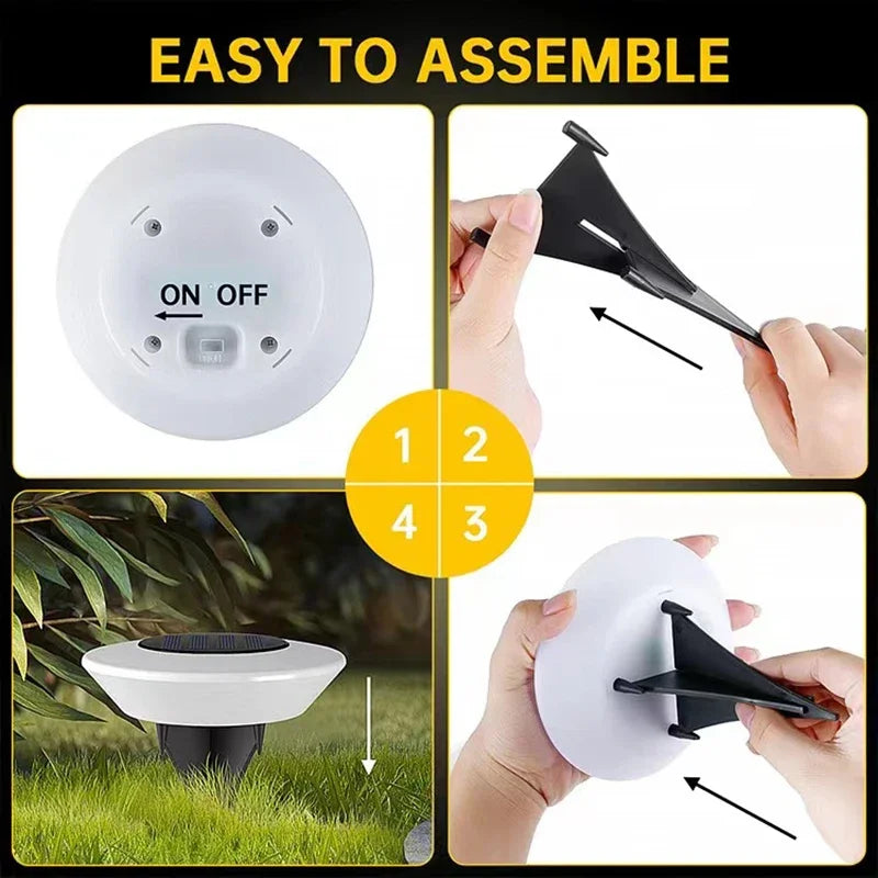 Luces solares para exteriores, impermeables, con enchufe a tierra, lámparas cálidas para jardín, paisaje, camino, entrada