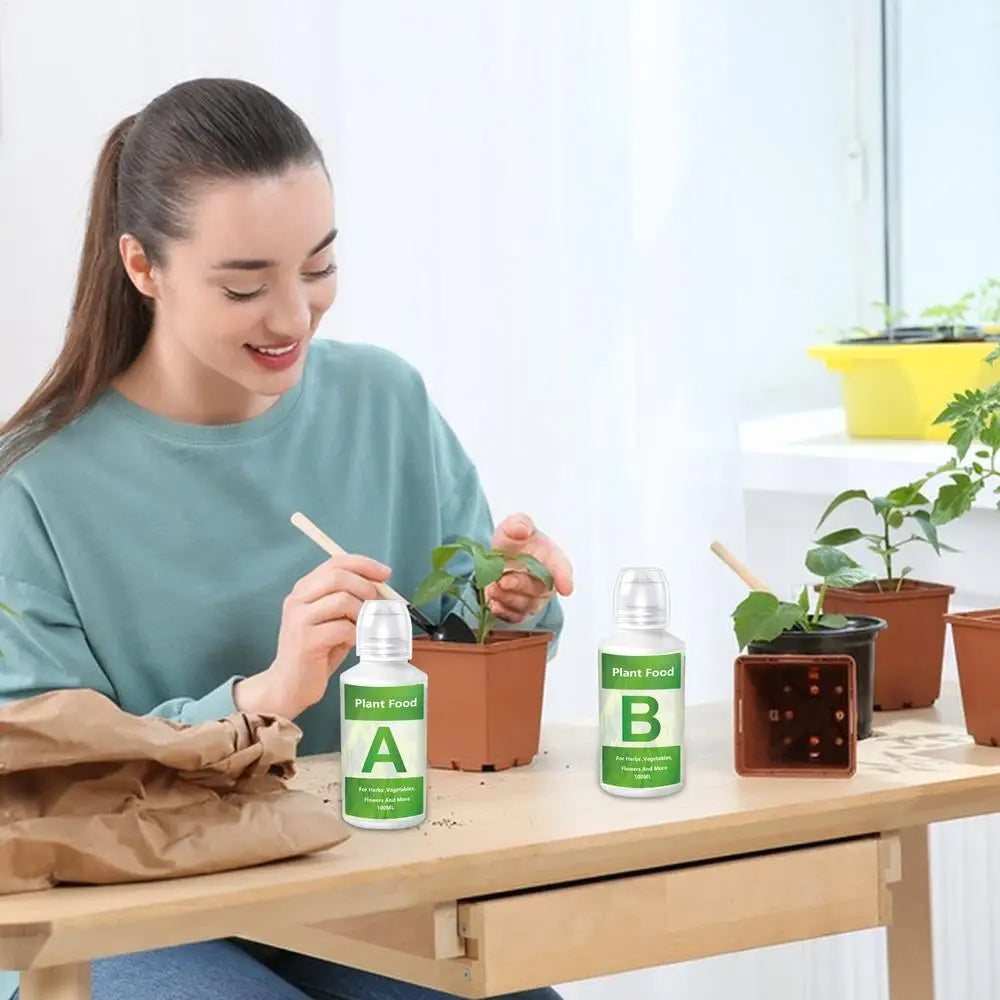 Fertilizante hidropónico AB Solution Set Alimento para plantas de jardín hidropónico Fertilizante para plantas Flores Hortalizas Nutrientes