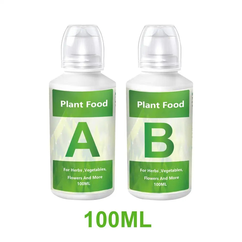 Fertilizante hidropónico AB Solution Set Alimento para plantas de jardín hidropónico Fertilizante para plantas Flores Hortalizas Nutrientes
