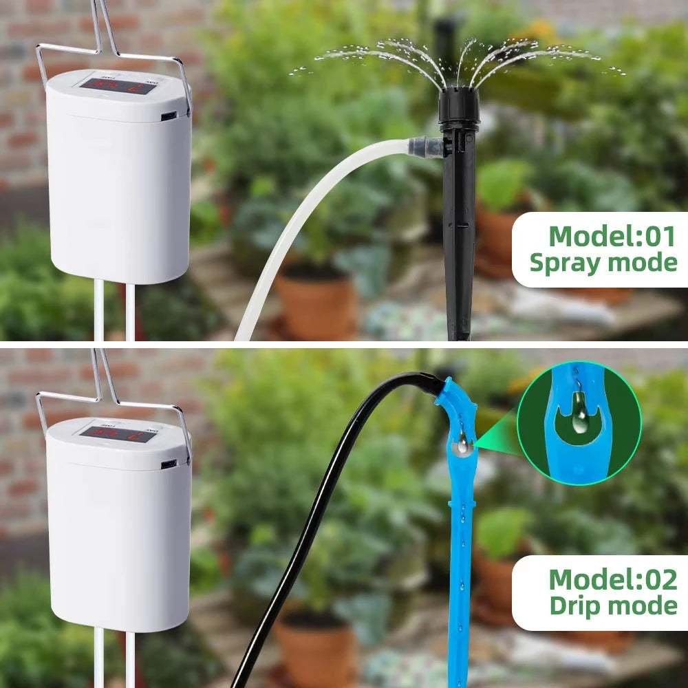 Kits de autorriego , riego por goteo inteligente, kits de sistema de riego automático, dispositivo de riego para plantas con estaca, gotero de agua