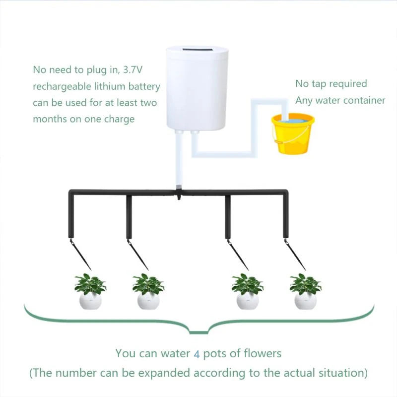 Kits de autorriego , riego por goteo inteligente, kits de sistema de riego automático, dispositivo de riego para plantas con estaca, gotero de agua