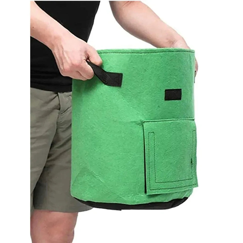 Bolsa de cultivo de fieltro de 2 tamaños, tela no tejida, macetas para patatas de jardín, invernaderos, bolsas de cultivo de hortalizas, herramientas verticales de hidratación