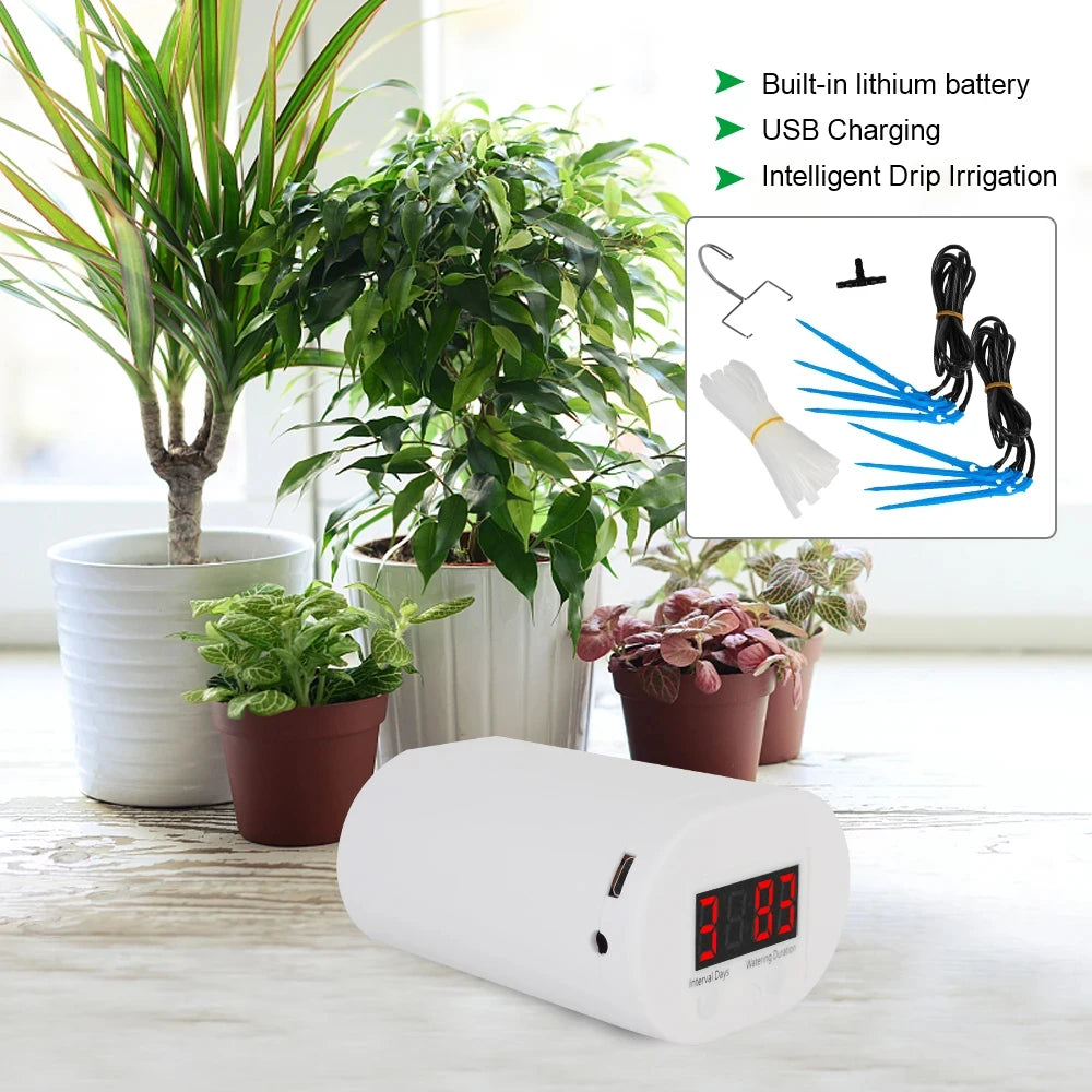 Kits de autorriego , riego por goteo inteligente, kits de sistema de riego automático, dispositivo de riego para plantas con estaca, gotero de agua