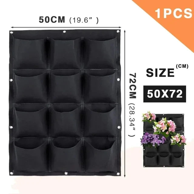Bolsa de cultivo colgantes de pared para macetas de flores, macetas para jardín, macetas verticales para suculentas, decoración del hogar