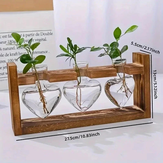 Frascos transparente para sala de estar, pequeño y fresco, de estilo europeo, con diseño de rábano verde hidropónico.