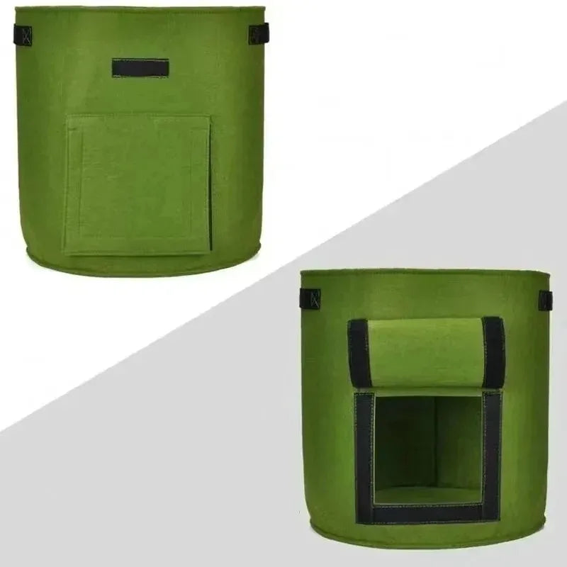 Bolsa de cultivo de fieltro de 2 tamaños, tela no tejida, macetas para patatas de jardín, invernaderos, bolsas de cultivo de hortalizas, herramientas verticales de hidratación