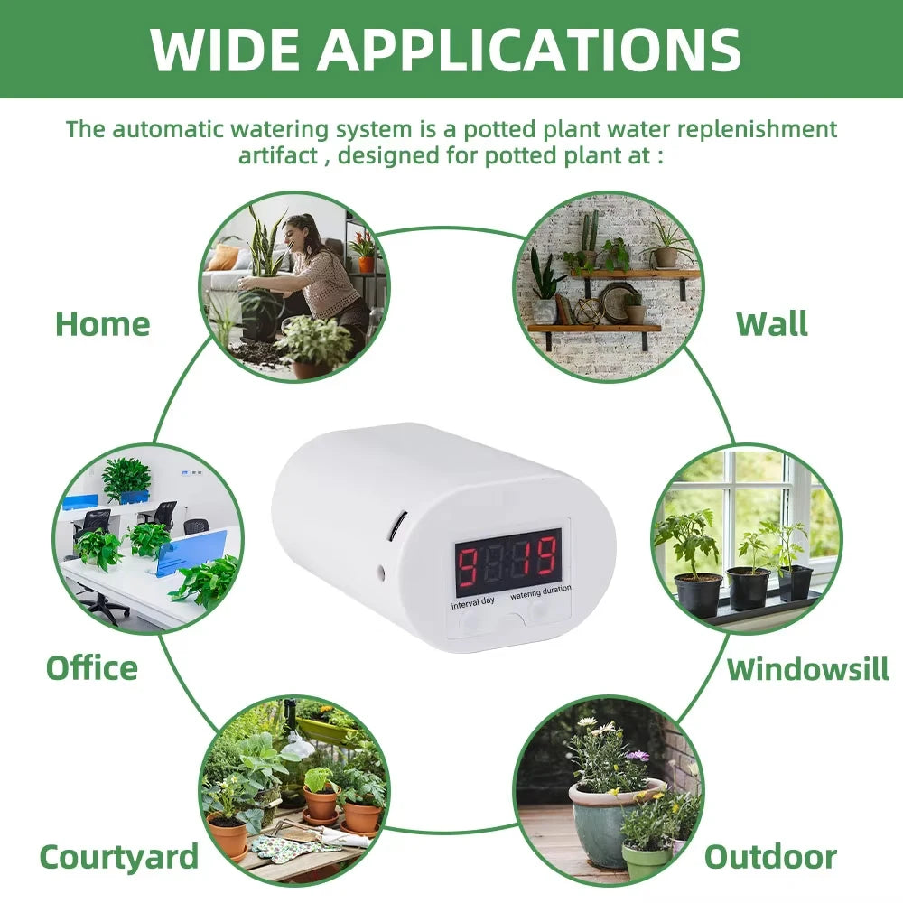 Kits de autorriego , riego por goteo inteligente, kits de sistema de riego automático, dispositivo de riego para plantas con estaca, gotero de agua