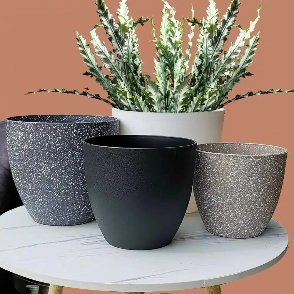 Maceta de imitación de piedra esmerilada para bonsáis, maceta para balcón, artículos de decoración para el hogarr