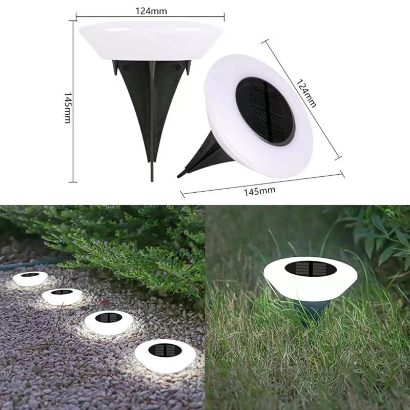 Luces solares para exteriores, impermeables, con enchufe a tierra, lámparas cálidas para jardín, paisaje, camino, entrada
