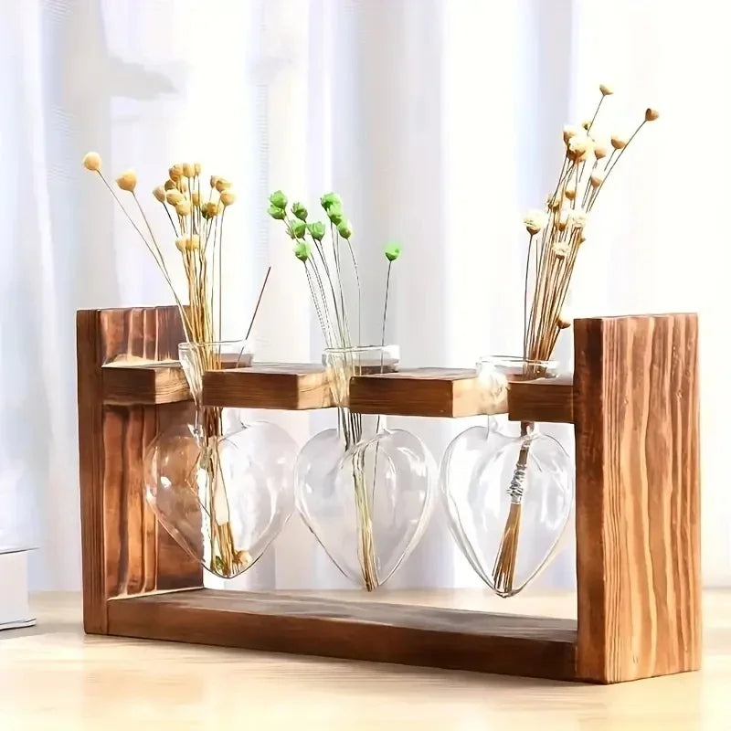 Frascos transparente para sala de estar, pequeño y fresco, de estilo europeo, con diseño de rábano verde hidropónico.