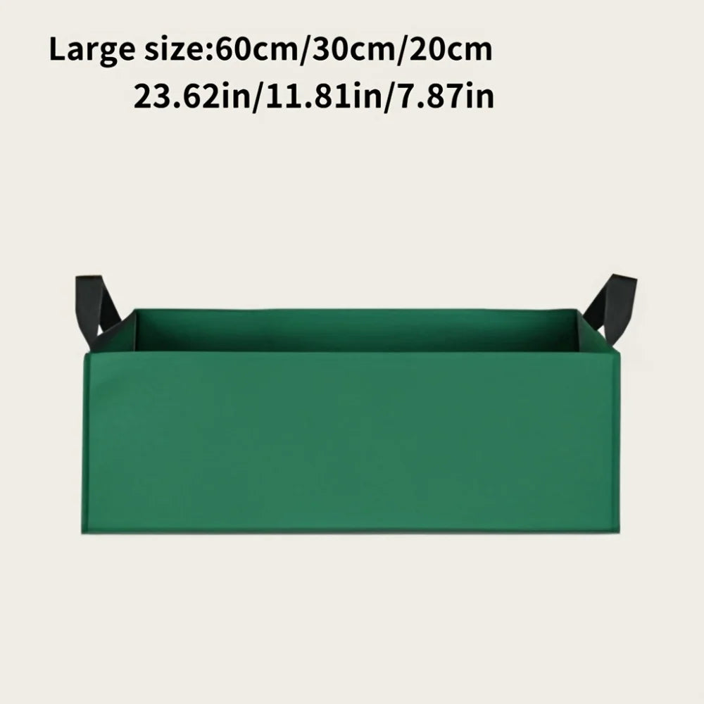 Bolsa de cultivo cuadrada transpirable, cubo de cultivo de tela no tejida con diseño de control de raíces, ahorra espacio y es plegable para una jardinería versátil.