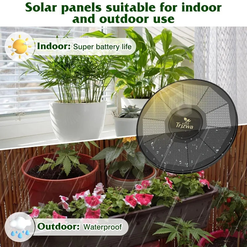 Equipo de riego solar para invernaderos. Kit de riego por goteo con manguera de 15 m para plantas en maceta con temporizador automático.