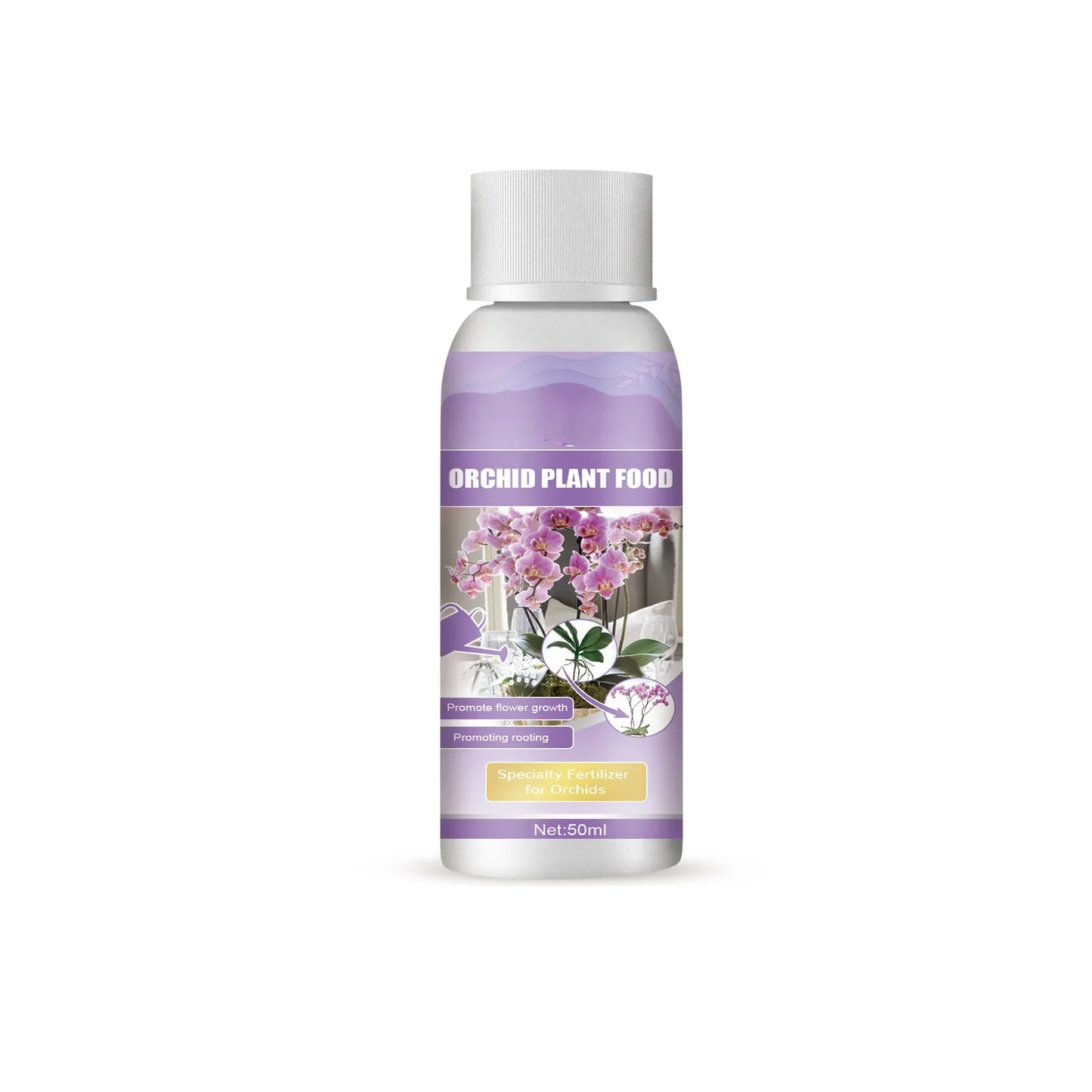 Fertilizante líquido especial para orquídeas de 50 ml, para plantas de jardín hidropónico, suplemento de nutrición y crecimiento. Nutrientes compuestos para flores.