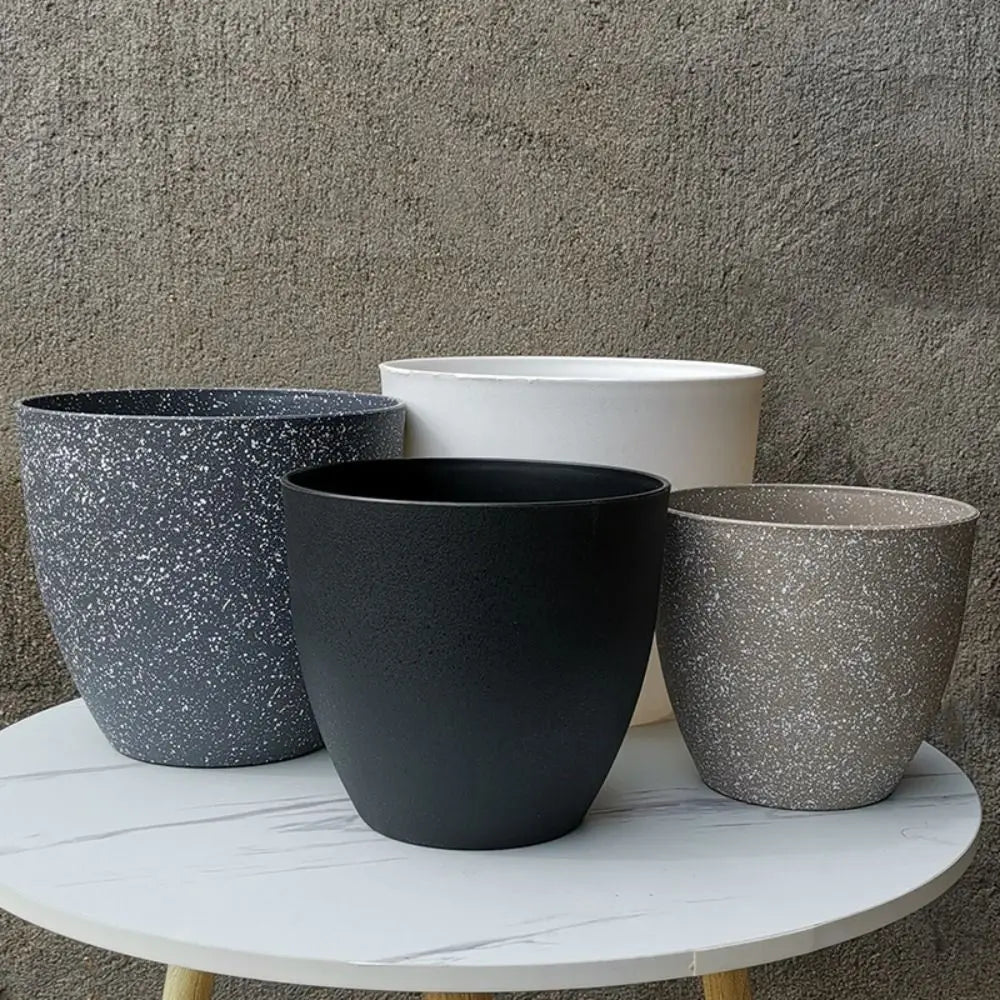 Maceta de imitación de piedra esmerilada para bonsáis, maceta para balcón, artículos de decoración para el hogarr