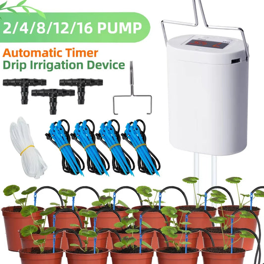 Kits de autorriego , riego por goteo inteligente, kits de sistema de riego automático, dispositivo de riego para plantas con estaca, gotero de agua