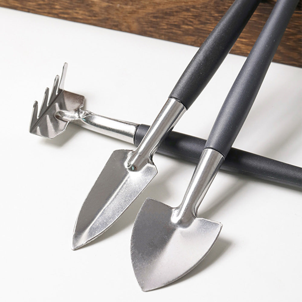 Kit de herramientas de jardinería para plantas suculentas y bonsáis; set de herramientas manuales en miniatura para trasplante y cuidado de plántulas en interiores.