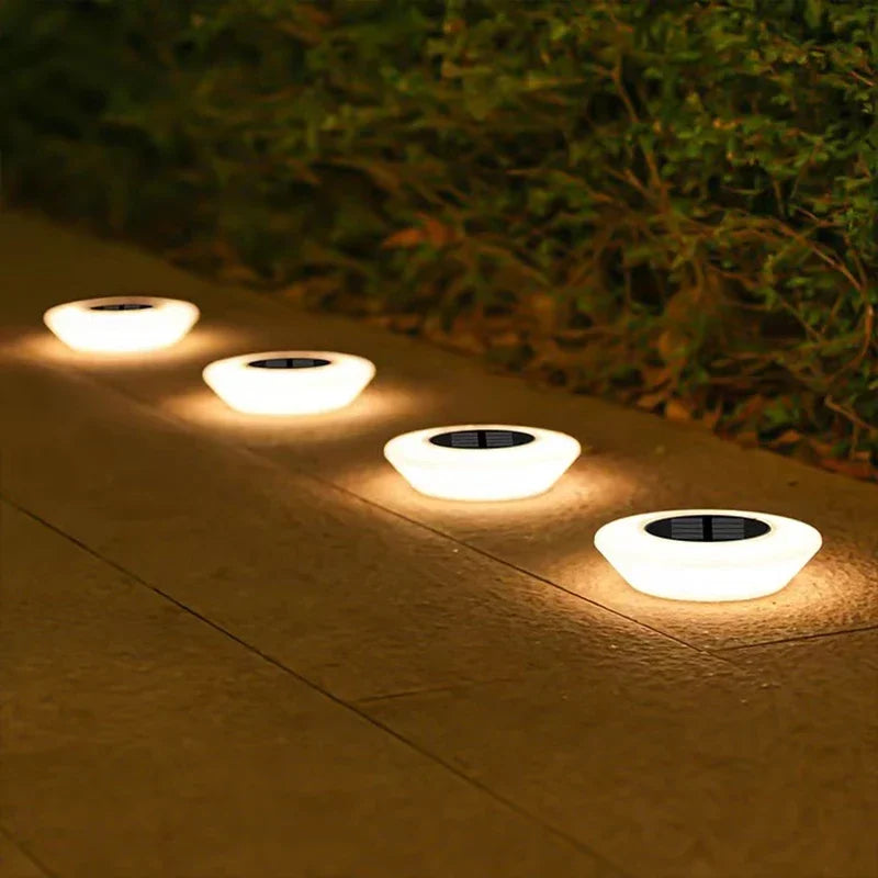 Luces solares para exteriores, impermeables, con enchufe a tierra, lámparas cálidas para jardín, paisaje, camino, entrada