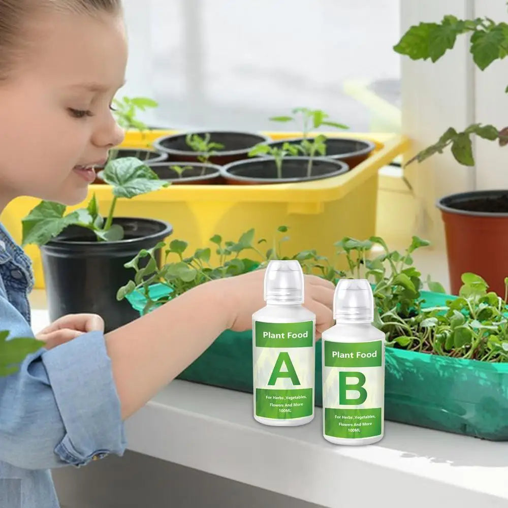 Fertilizante hidropónico AB Solution Set Alimento para plantas de jardín hidropónico Fertilizante para plantas Flores Hortalizas Nutrientes
