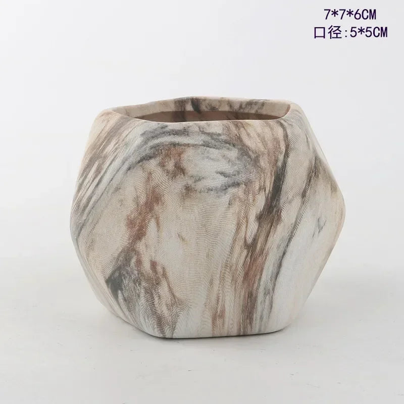 Macetas de cerámica para suculentas con transferencia de agua, diseño nórdico creativo, jarrón artístico para jardinería, decoración para el hogar y la oficina, suministros de jardinería.