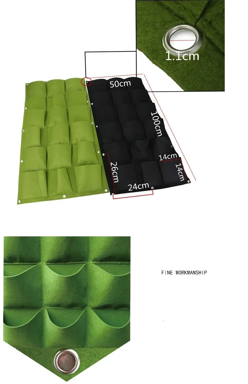 Bolsa de cultivo colgantes de pared para macetas de flores, macetas para jardín, macetas verticales para suculentas, decoración del hogar