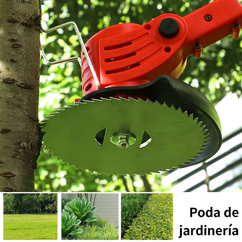Cortacésped eléctrico de 21 V con longitud ajustable, inalámbrico, para jardín y herramientas de deshierbe.