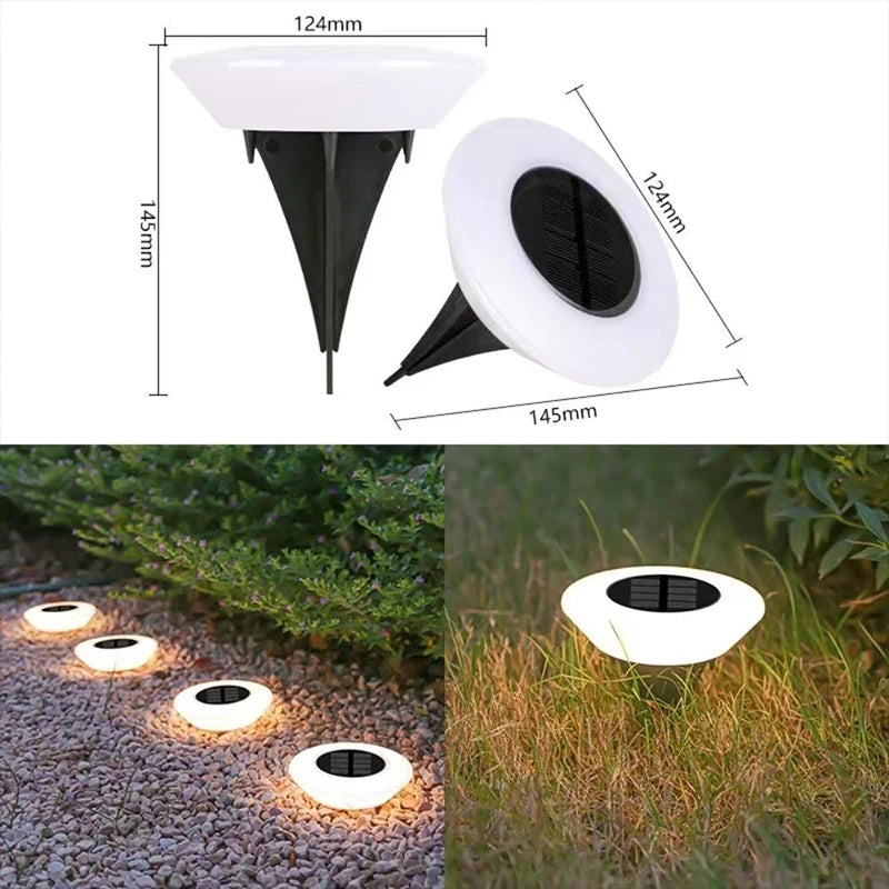 Luces solares para exteriores, impermeables, con enchufe a tierra, lámparas cálidas para jardín, paisaje, camino, entrada