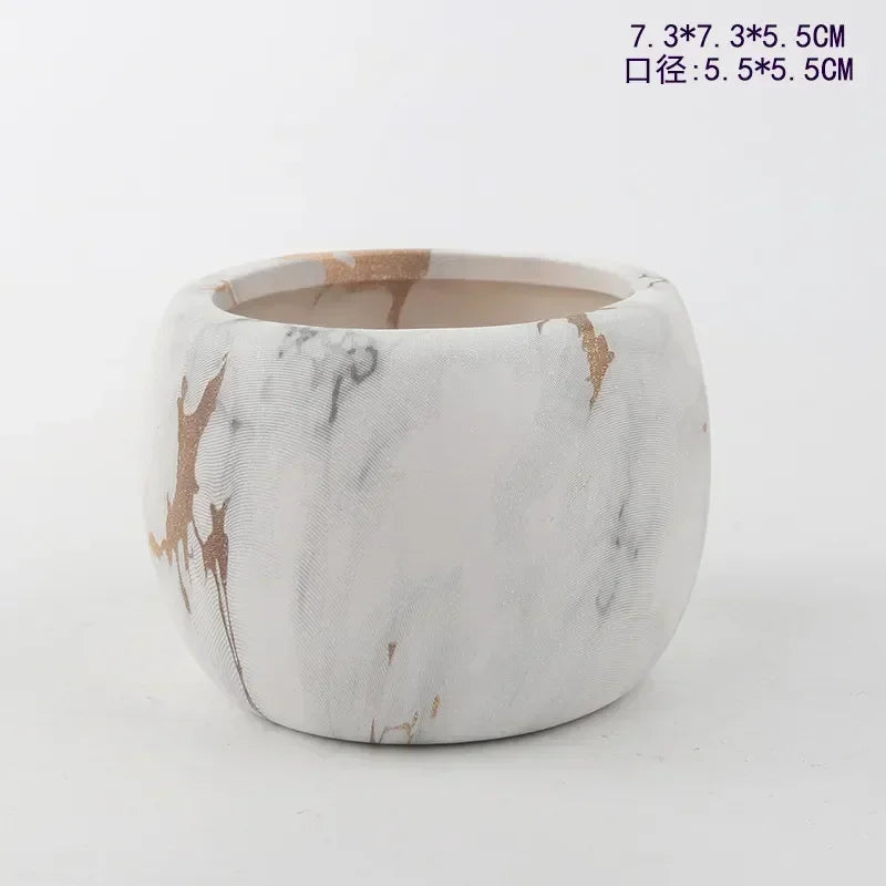 Macetas de cerámica para suculentas con transferencia de agua, diseño nórdico creativo, jarrón artístico para jardinería, decoración para el hogar y la oficina, suministros de jardinería.
