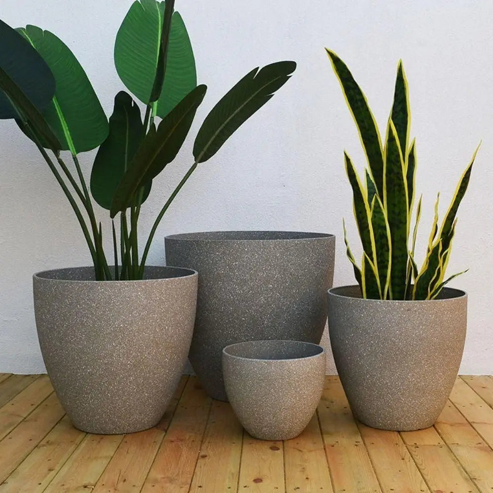 Maceta de imitación de piedra esmerilada para bonsáis, maceta para balcón, artículos de decoración para el hogarr