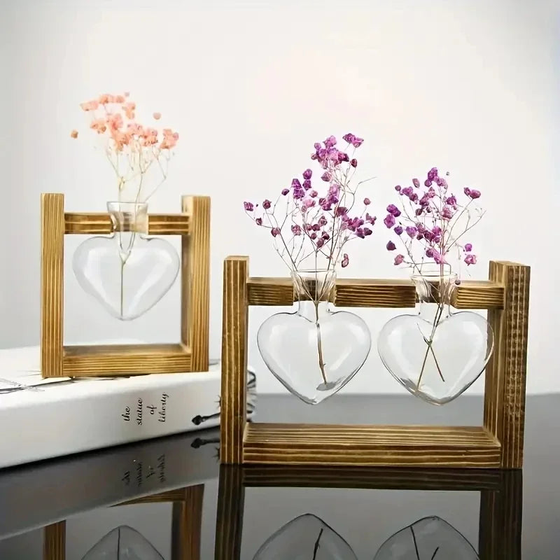 Frascos transparente para sala de estar, pequeño y fresco, de estilo europeo, con diseño de rábano verde hidropónico.