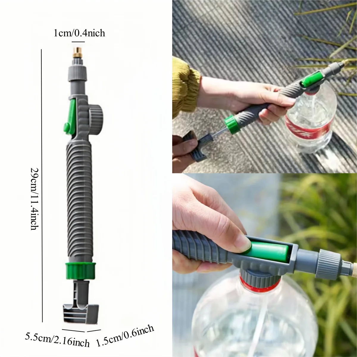 Boquilla de pulverizador manual, bomba de aire de alta presión, cabezal de pulverización ajustable para botellas de bebidas, boquilla para riego de jardín y agricultura.