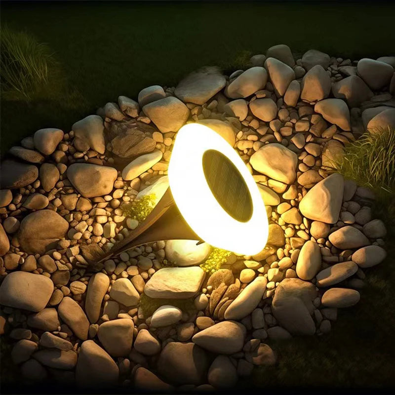 Luces solares para exteriores, impermeables, con enchufe a tierra, lámparas cálidas para jardín, paisaje, camino, entrada