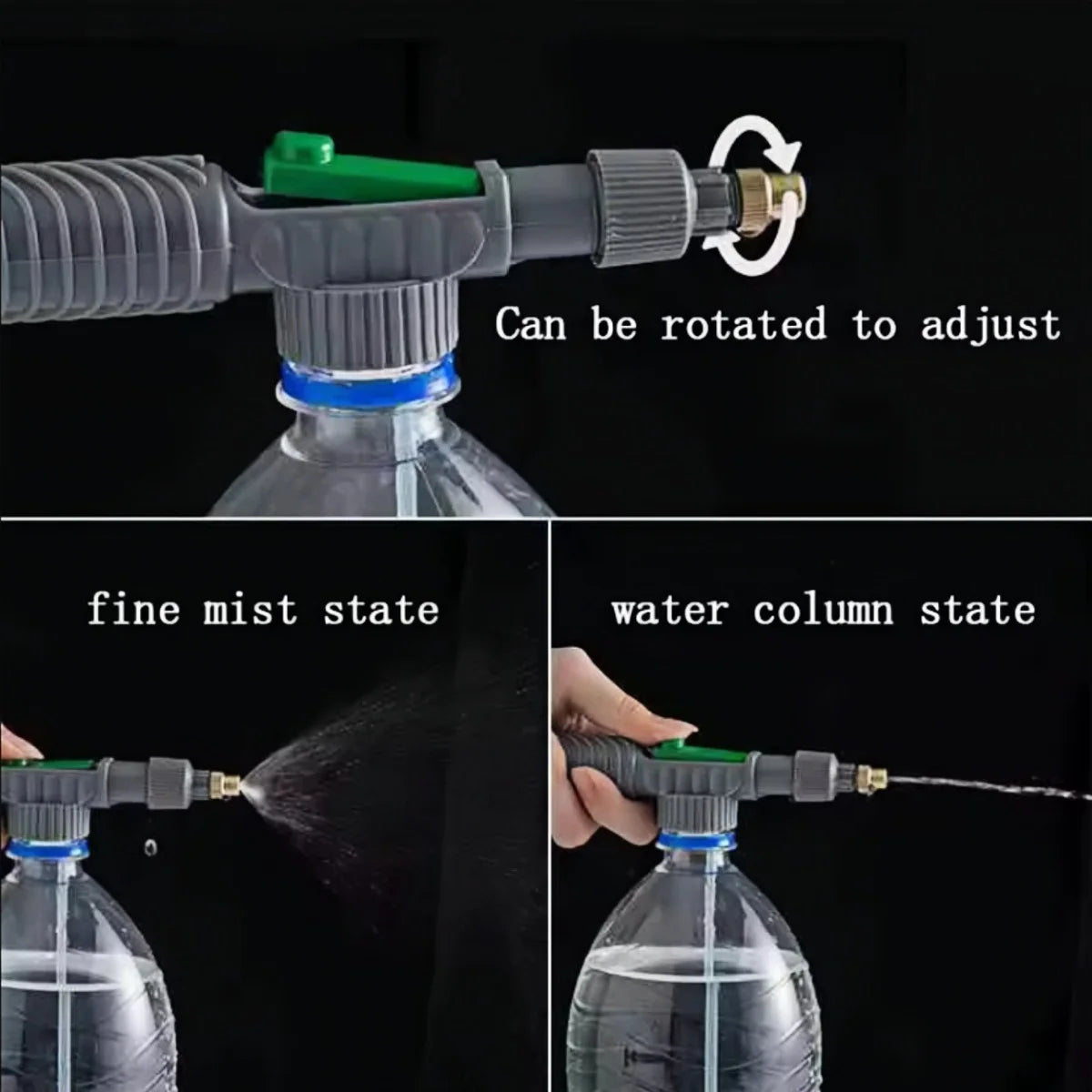 Boquilla de pulverizador manual, bomba de aire de alta presión, cabezal de pulverización ajustable para botellas de bebidas, boquilla para riego de jardín y agricultura.