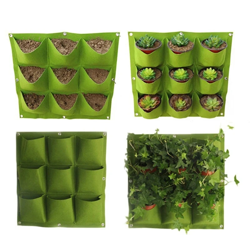 Bolsa de cultivo colgantes de pared para macetas de flores, macetas para jardín, macetas verticales para suculentas, decoración del hogar