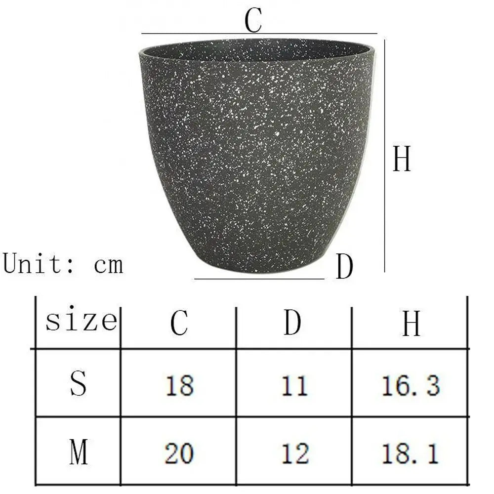 Maceta de imitación de piedra esmerilada para bonsáis, maceta para balcón, artículos de decoración para el hogarr