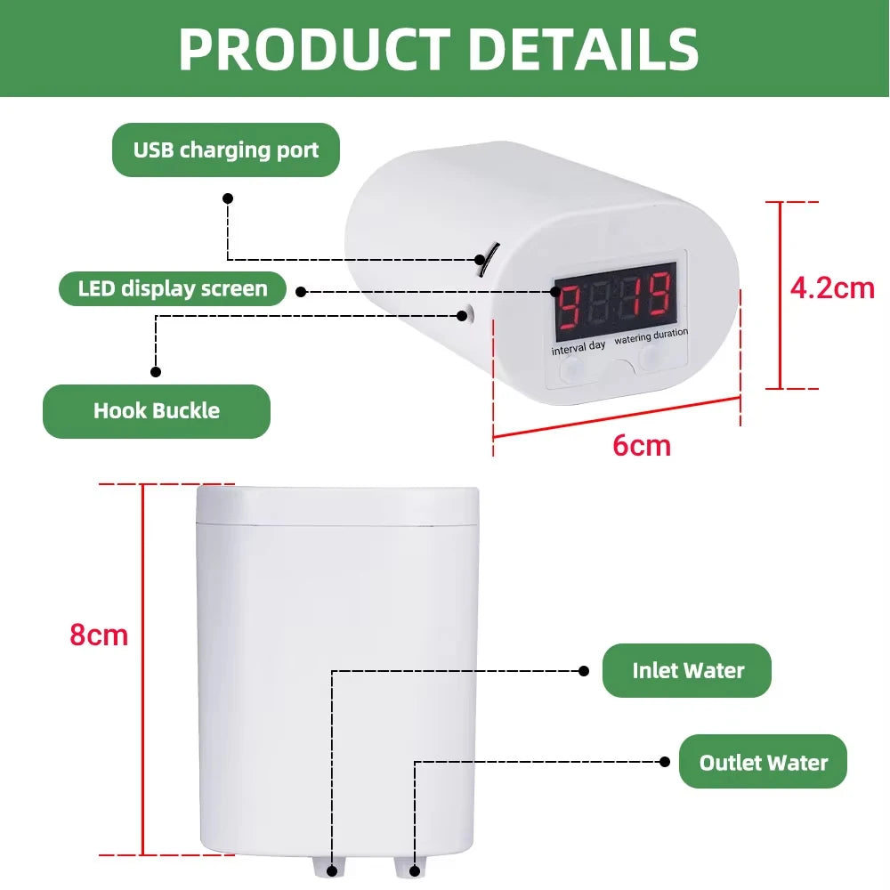 Kits de autorriego , riego por goteo inteligente, kits de sistema de riego automático, dispositivo de riego para plantas con estaca, gotero de agua