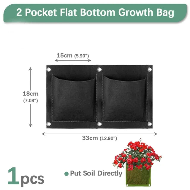 Bolsa de cultivo colgantes de pared para macetas de flores, macetas para jardín, macetas verticales para suculentas, decoración del hogar