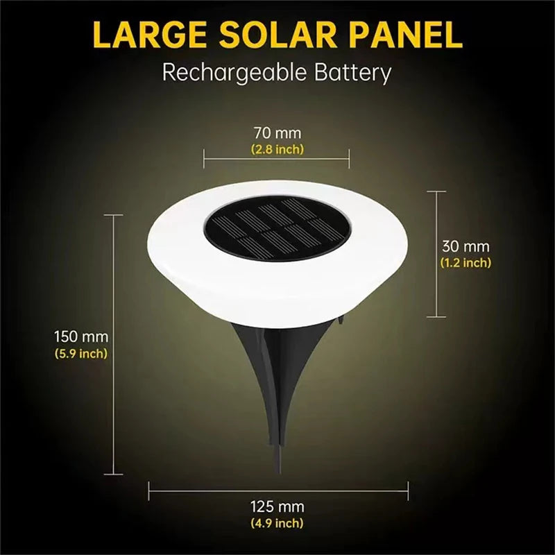 Luces solares para exteriores, impermeables, con enchufe a tierra, lámparas cálidas para jardín, paisaje, camino, entrada
