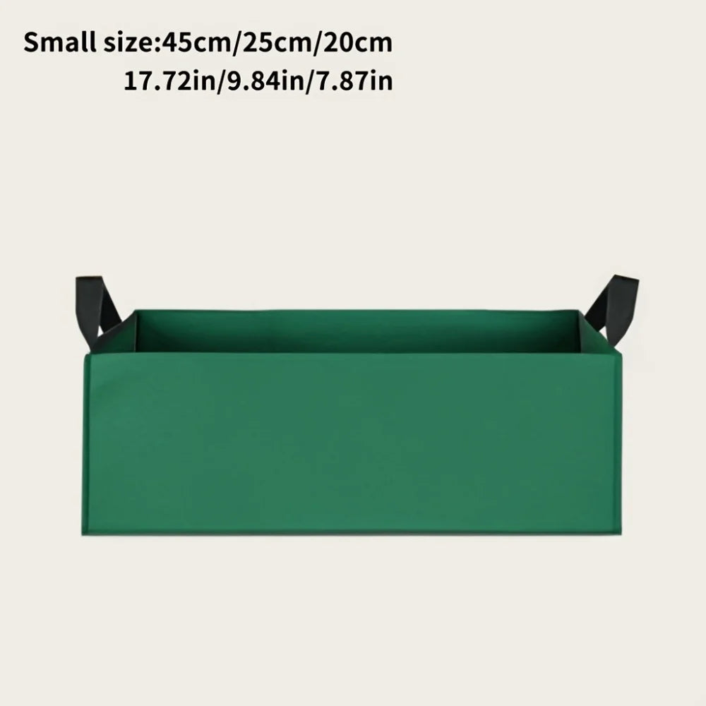 Bolsa de cultivo cuadrada transpirable, cubo de cultivo de tela no tejida con diseño de control de raíces, ahorra espacio y es plegable para una jardinería versátil.