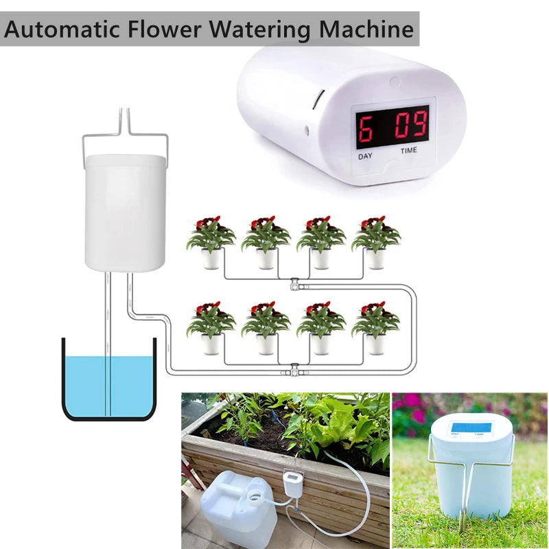 Kits de autorriego , riego por goteo inteligente, kits de sistema de riego automático, dispositivo de riego para plantas con estaca, gotero de agua